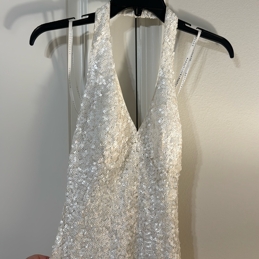 White Sequin gown